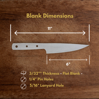 Utility Knife Maker Ready Blade Blank – 1084, 80CrV2 or AEB-L Steel