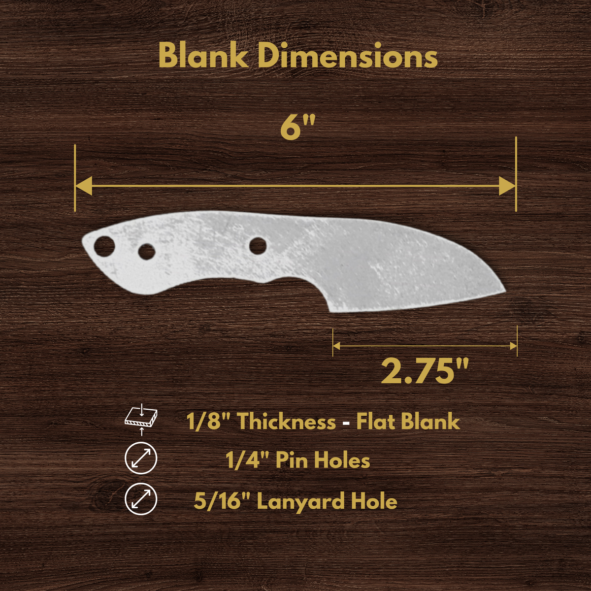 Straight Edge Maker Ready Knife Blank | 1084, 80CrV2, AEB-L & D2