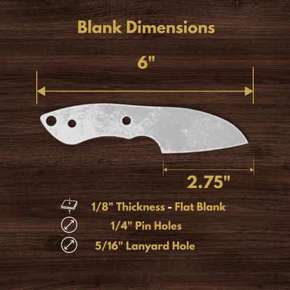 Straight Edge Maker Ready Knife Blank | 1084, 80CrV2, AEB-L & D2