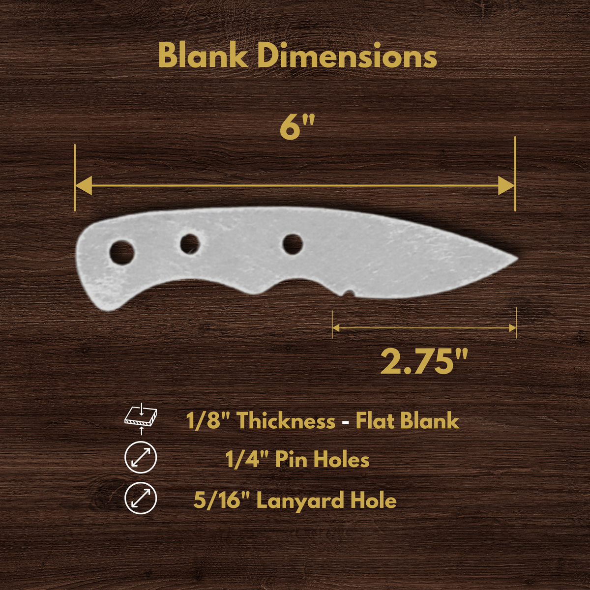 Mini Drop Maker Ready Knife Blank | 1084, 80CrV2, AEB-L & D2