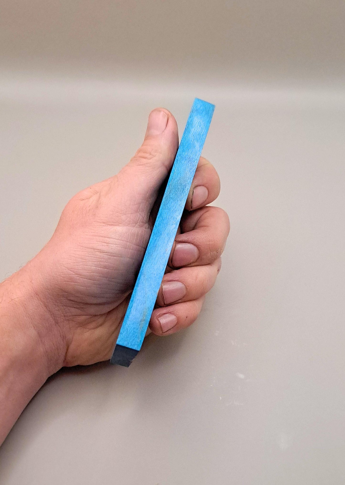 Stabilized Blue Curly Maple Knife Scales: Resin Infused Wood Handle Material