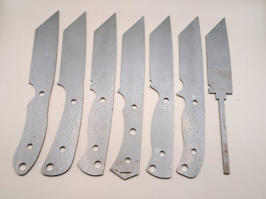9 Inch Tanto Knife Blade Blank (Unfinished): High Carbon or Stainless Steel DIY Blade