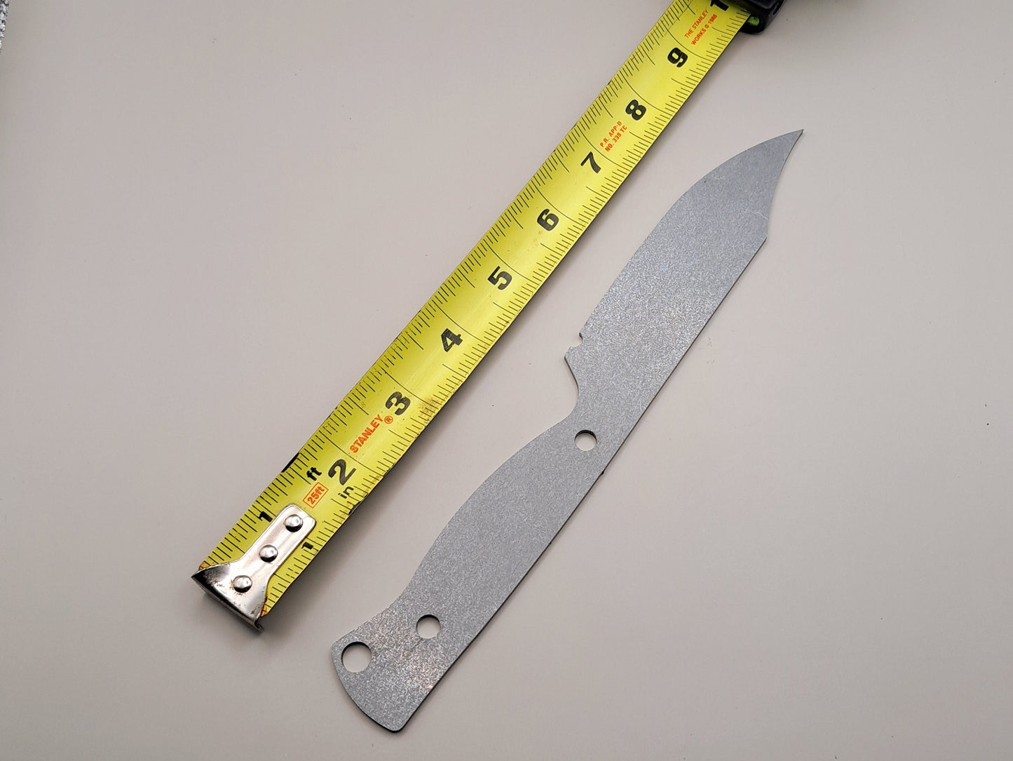 9 Inch Clip Point Knife Blank (Unfinished): High Carbon or Stainless DIY Blade