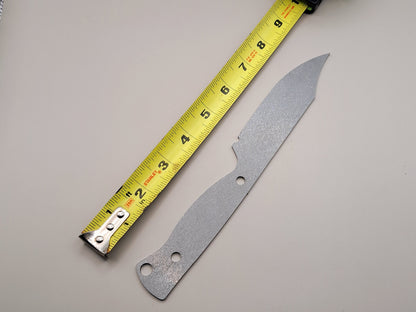 9 Inch Clip Point Knife Blank (Unfinished): High Carbon or Stainless DIY Blade