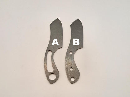 Mini Cleaver EDC Knife Blank (Unfinished): High Carbon or Stainless Steel, DIY Blade