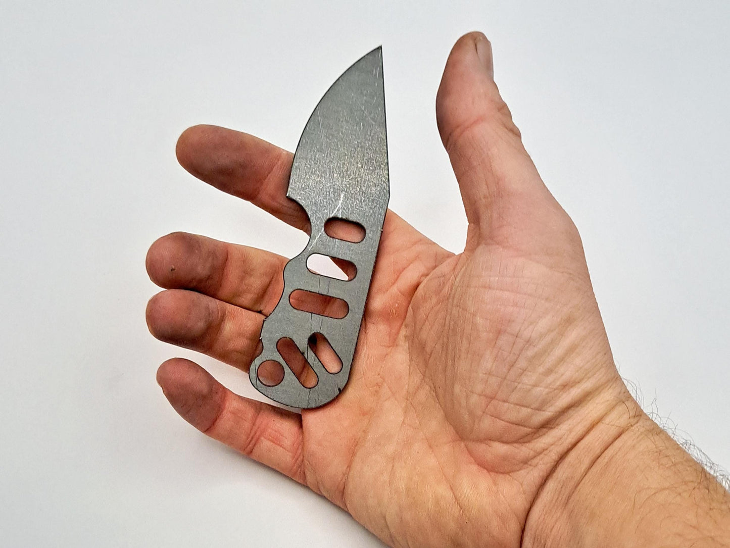 Small Urban Drop Point Knife Blank (unfinished): High-Carbon or Stainless Steel, DIY Knife Making