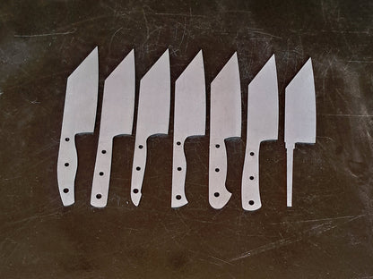 Station Chef Knife Blade Blank (Unfinished): Stainless or High Carbon Steel, DIY Kitchen Knife
