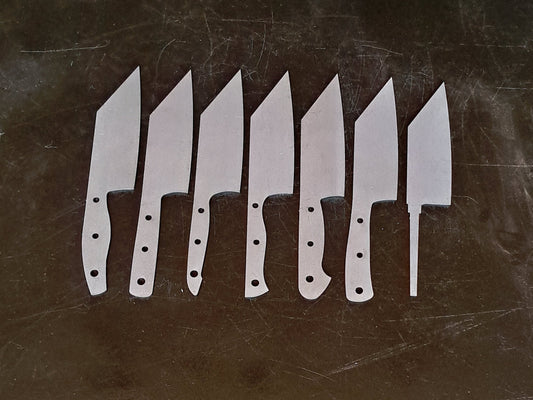 Station Chef Knife Blade Blank (Unfinished): Stainless or High Carbon Steel, DIY Kitchen Knife