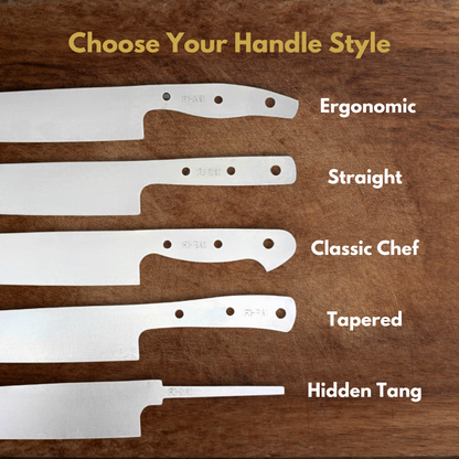 Nakiri Maker Ready Blade Blank – 1084, 80CrV2 or AEB-L Steel