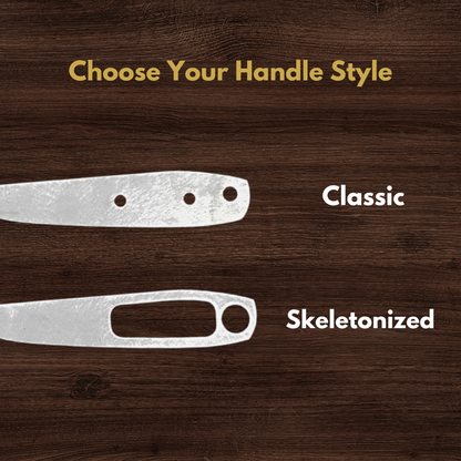 Trailing Point Maker Ready Knife Blank | 1084, 80CrV2, AEB-L & D2