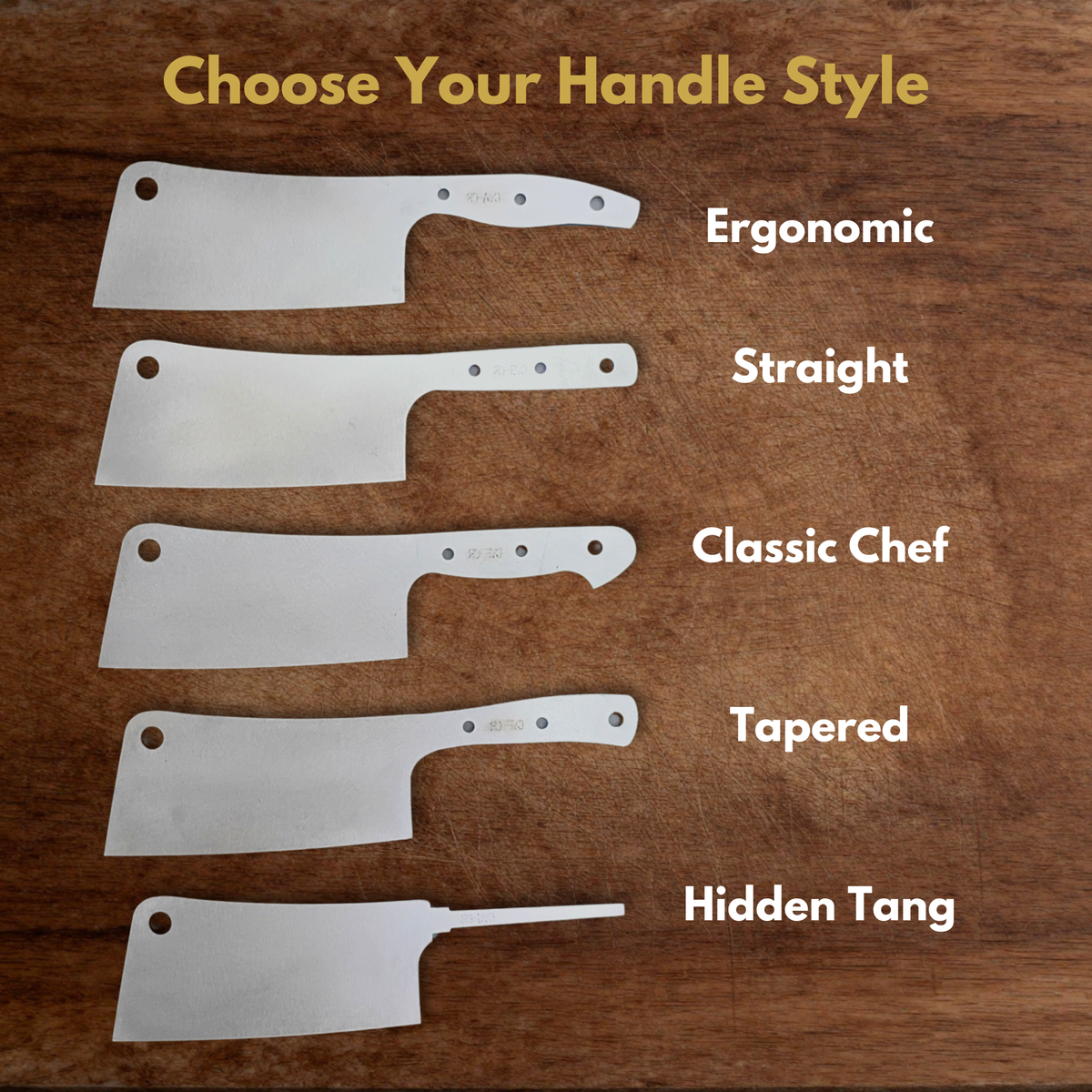Cleaver Maker Ready Blade Blank – 1084, 80CrV2 or AEB-L Steel