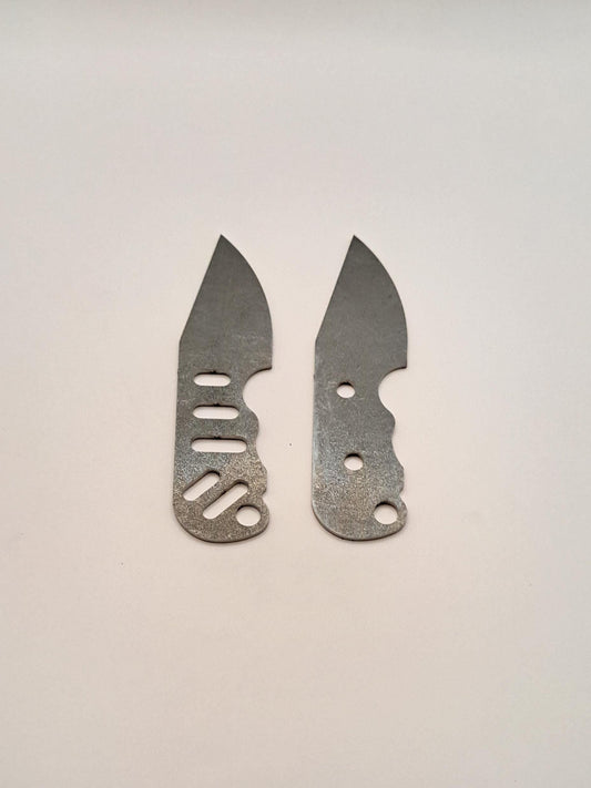 Small Urban Drop Point Knife Blank (unfinished): High-Carbon or Stainless Steel, DIY Knife Making