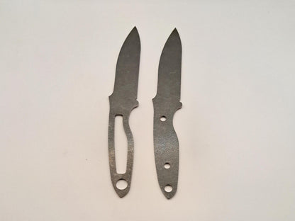 Tactical Drop Point Knife Blank (Unfinished): High Carbon Steel, USA Made DIY Blade (Unfinished)