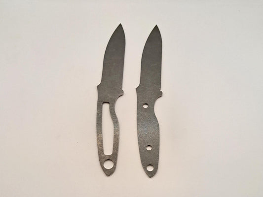 Tactical Drop Point Knife Blank (Unfinished): High Carbon Steel, USA Made DIY Blade (Unfinished)