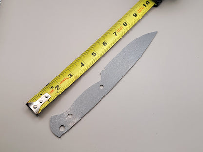 9 Inch Drop Point Knife Blank (Unfinished): High Carbon or Stainless Steel, DIY Blade