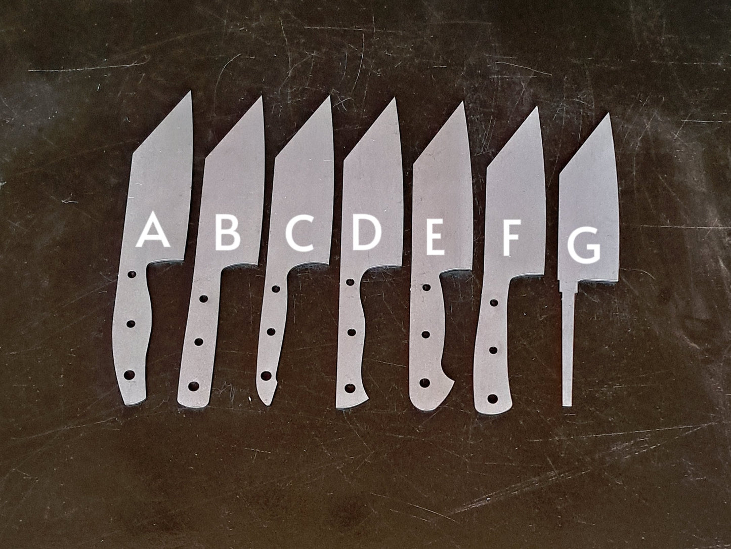 Station Chef Knife Blade Blank (Unfinished): Stainless or High Carbon Steel, DIY Kitchen Knife