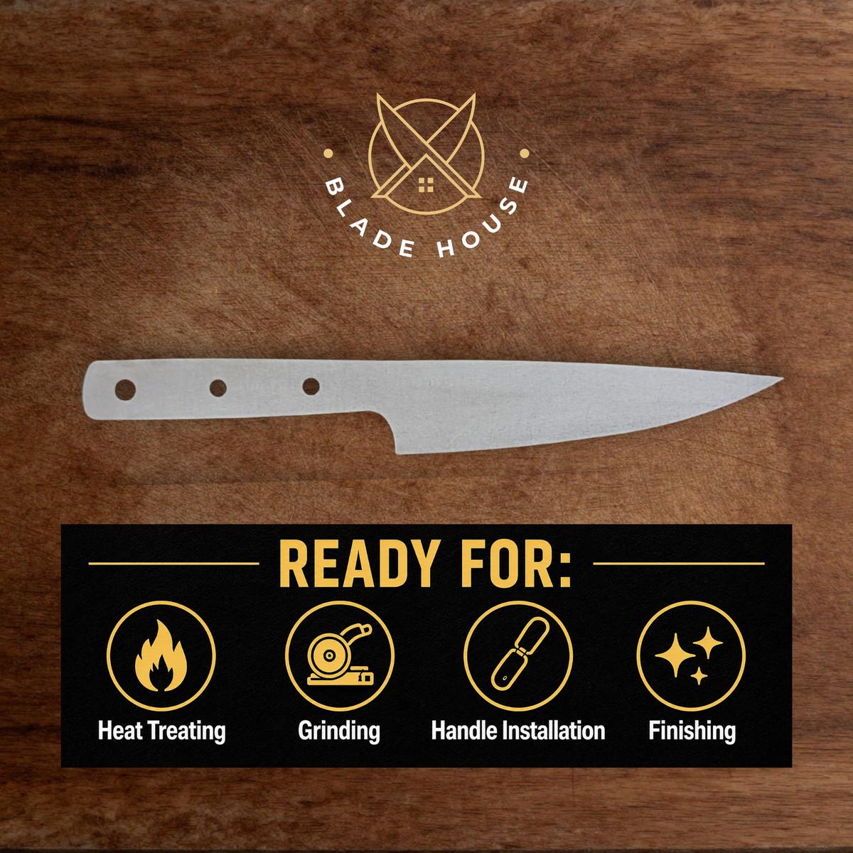 Utility Knife Maker Ready Blade Blank – 1084, 80CrV2 or AEB-L Steel