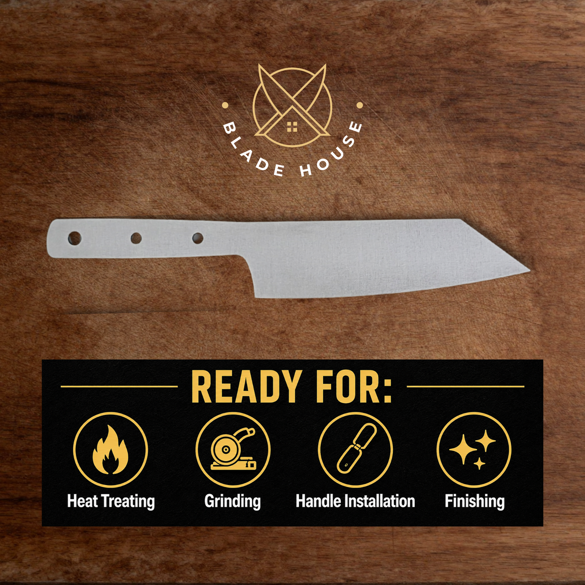 Bunka Maker Ready Blade Blank – 1084, 80CrV2 or AEB-L Steel