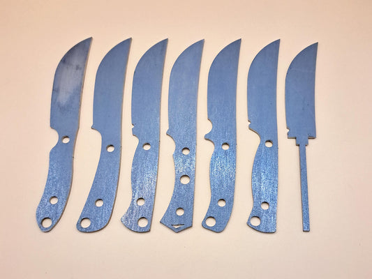 7 Inch Skinner Knife Blank (Unfinished): High Carbon or Stainless Steel, DIY Blade