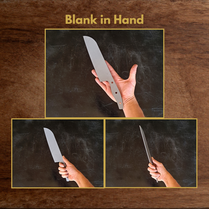 Santoku Maker Ready Blade Blank – 1084, 80CrV2 or AEB-L Steel