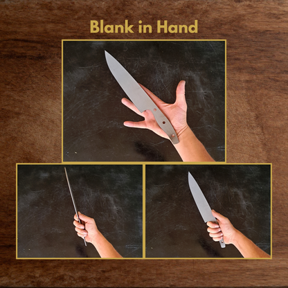 Chef Knife Maker Ready Blade Blank – 1084, 80CrV2 or AEB-L Steel