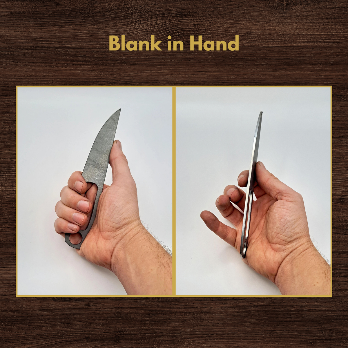 Trailing Point Maker Ready Knife Blank | 1084, 80CrV2, AEB-L & D2