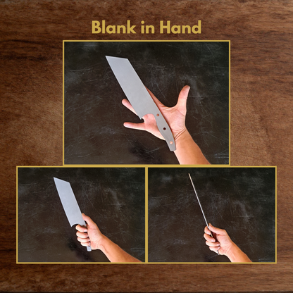 Clef Knife Maker Ready Blade Blank – 1084, 80CrV2 or AEB-L Steel