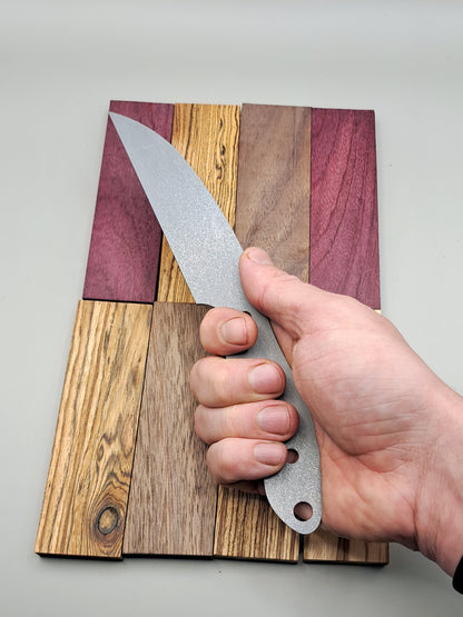 9 Inch Wharncliffe Knife Blank (Unfinished): High Carbon or Stainless Steel, DIY Blade