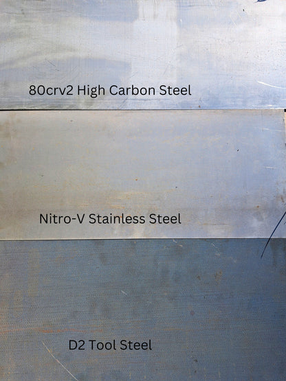 7 Inch Skinner Knife Blank (Unfinished): High Carbon or Stainless Steel, DIY Blade
