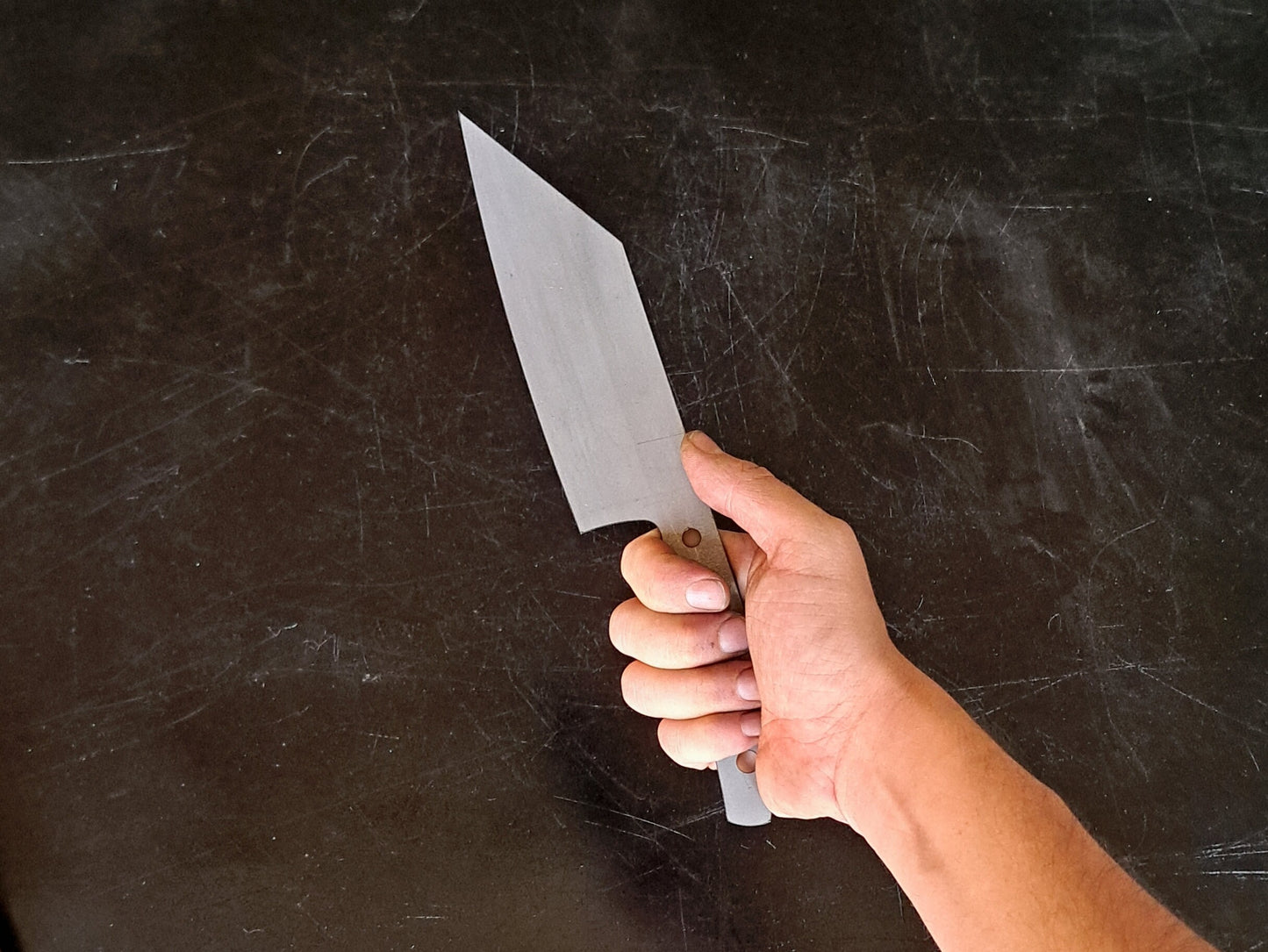 Station Chef Knife Blade Blank (Unfinished): Stainless or High Carbon Steel, DIY Kitchen Knife