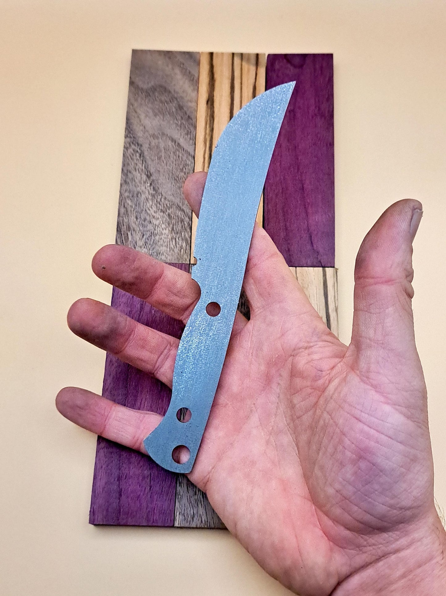 7 Inch Skinner Knife Blank (Unfinished): High Carbon or Stainless Steel, DIY Blade