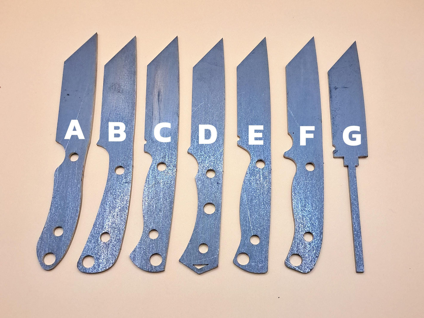 7 Inch Tanto Knife Blank (Unfinished): High Carbon or Stainless Steel, DIY Blade