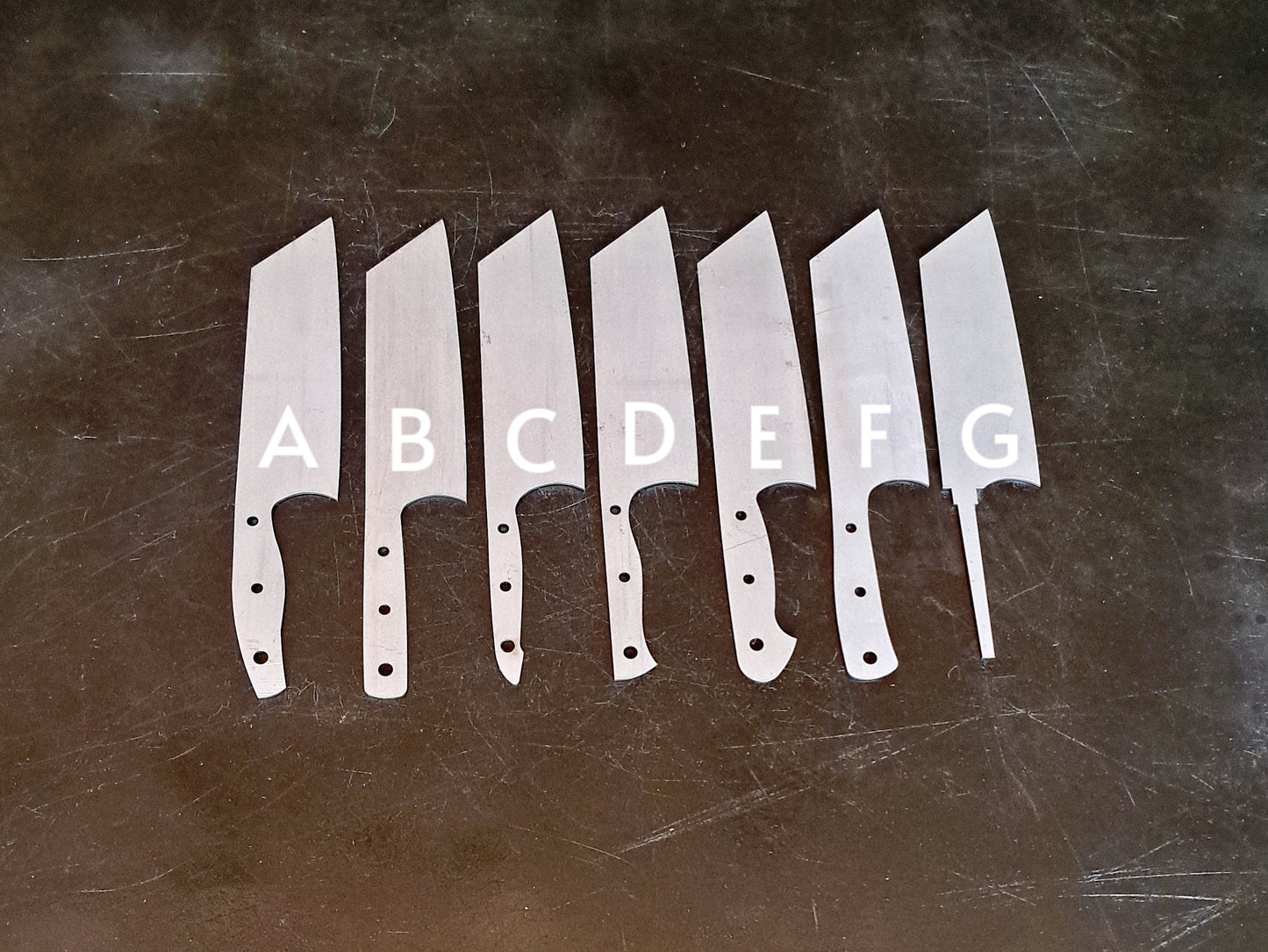 Clef Chef Knife Blade Blank (Unfinished): Stainless Steel or High Carbon, DIY Kitchen Knife