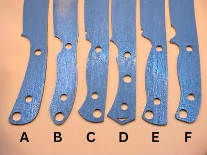 DIY Hunting Knife Making Kit: 7 Inch Drop Point High Carbon Steel Blade, Exotic Wood Handles