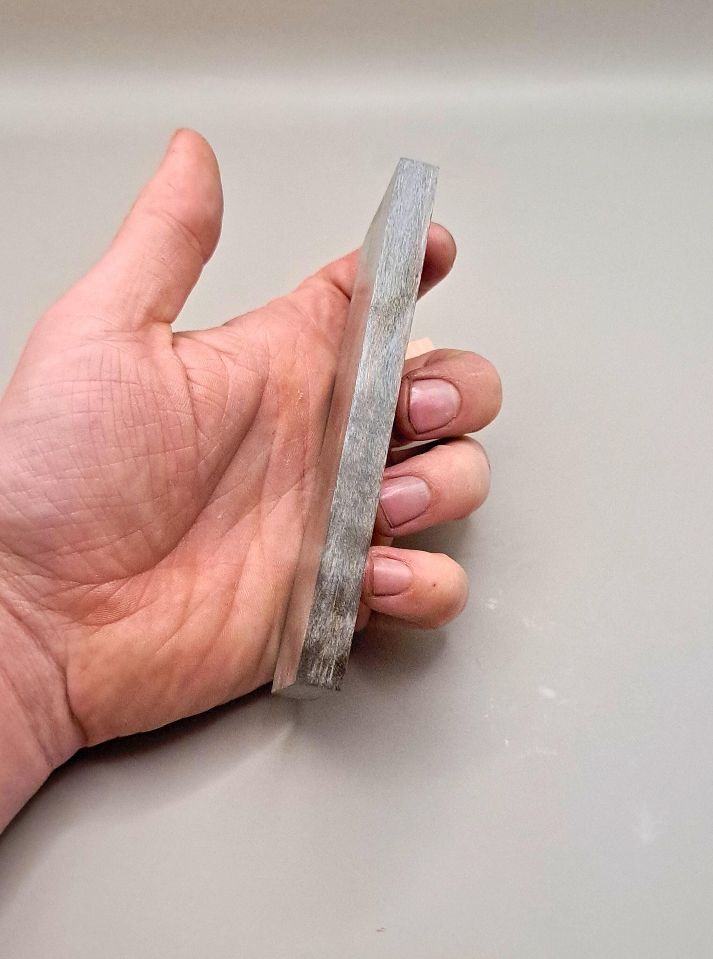 Charcoal Black Curly Maple Knife Scales: Stabilized Wood Handle Material