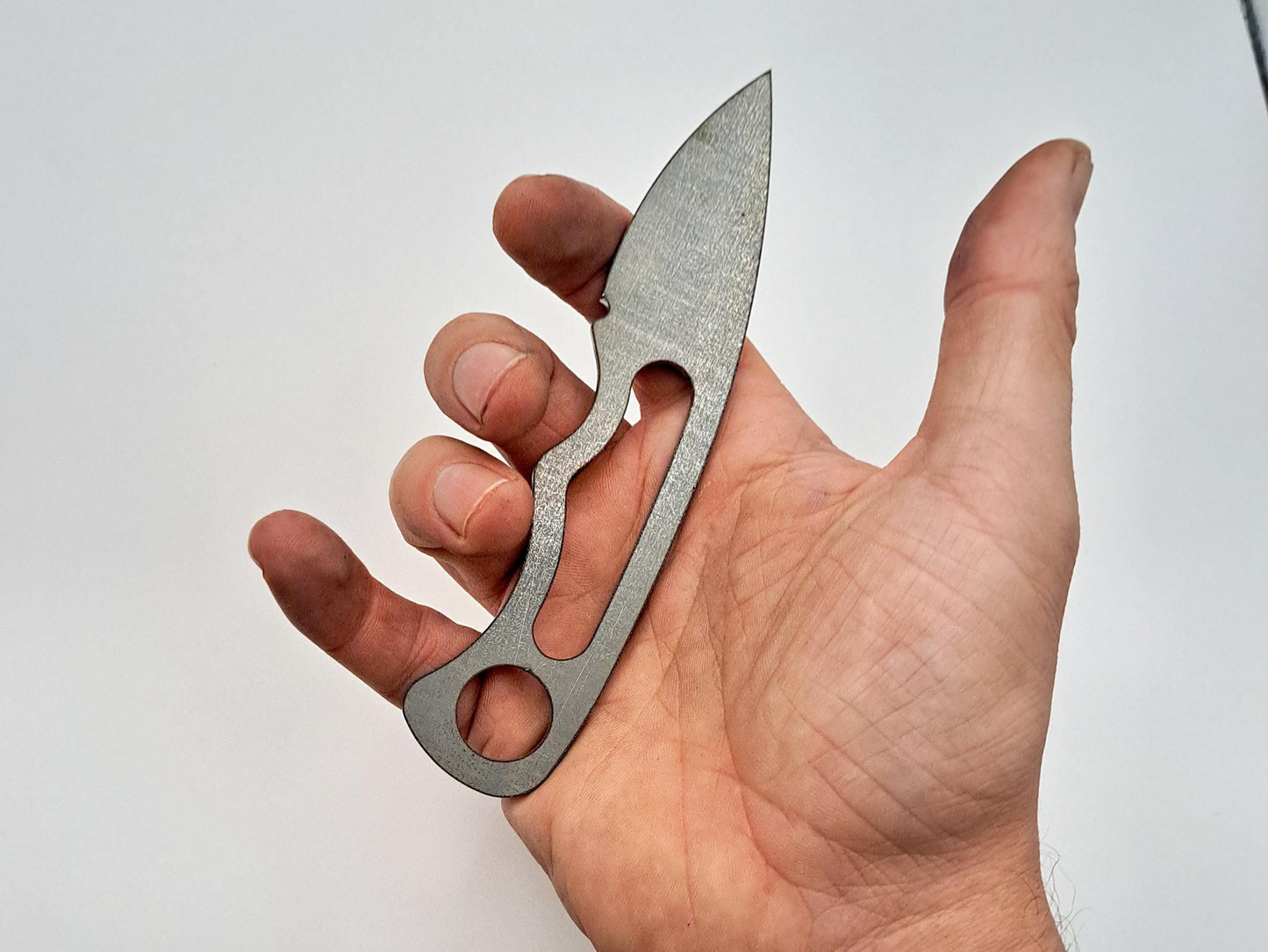 Drop Point Knife Blank (Unfinished): High Carbon or Stainless Steel, DIY Knife Making