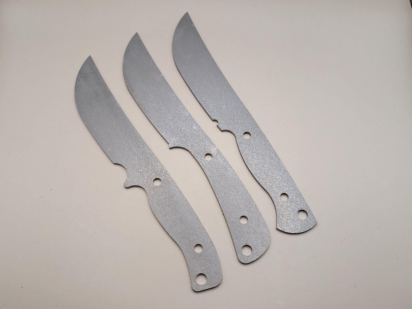 9 Inch Skinner Knife Blank (Unfinished): High Carbon or Stainless Steel, DIY Blade