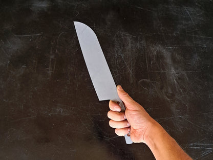 Santoku Chef Knife Blank (Unfinished): Stainless Steel or High Carbon, DIY Kitchen Knife