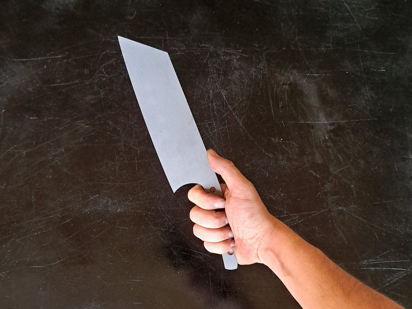 Clef Chef Knife Blade Blank (Unfinished): Stainless Steel or High Carbon, DIY Kitchen Knife