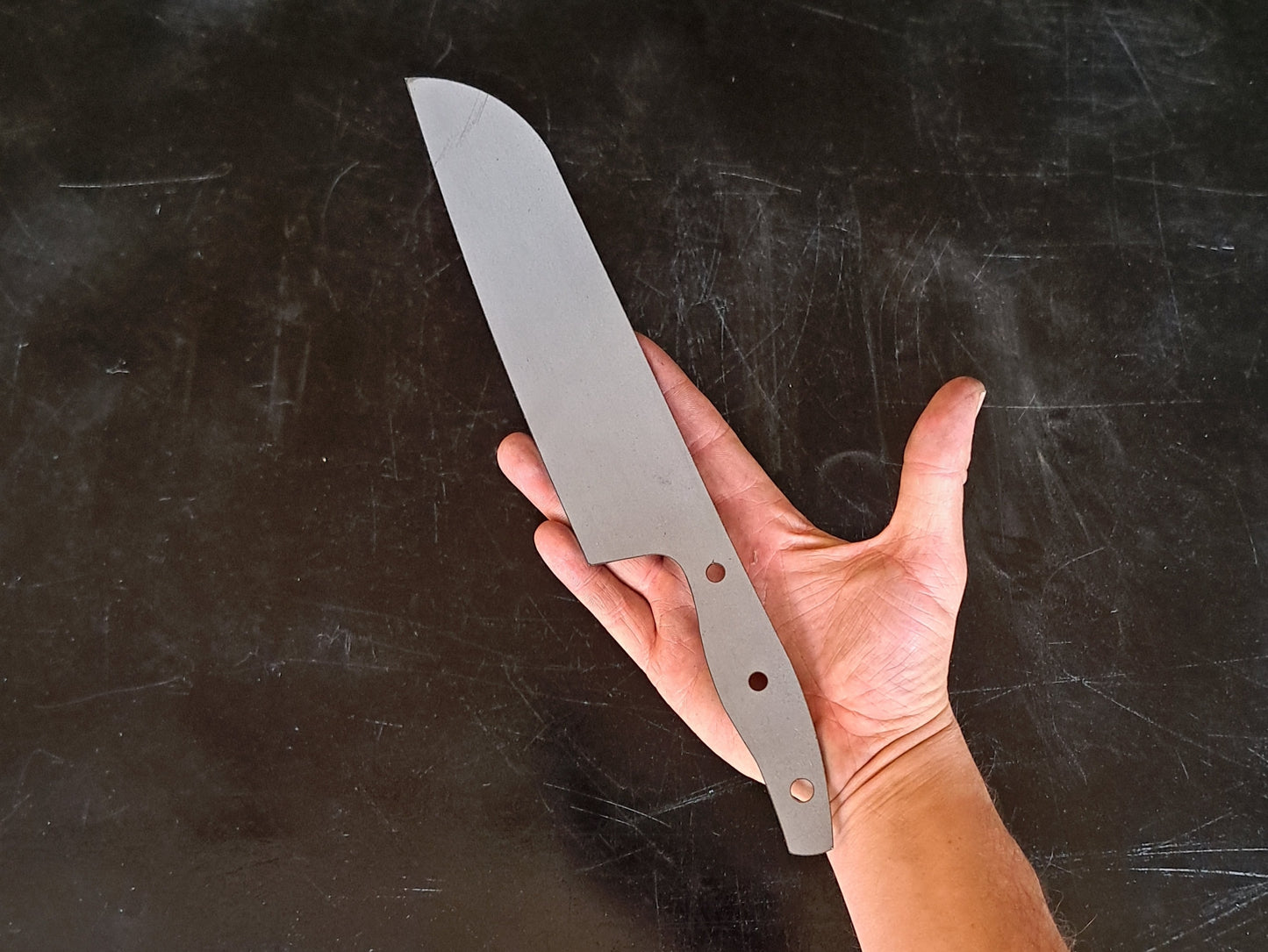 Santoku Chef Knife Blank (Unfinished): Stainless Steel or High Carbon, DIY Kitchen Knife
