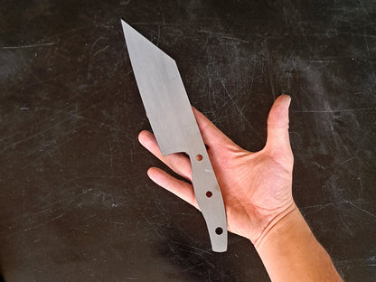 Station Chef Knife Blade Blank (Unfinished): Stainless or High Carbon Steel, DIY Kitchen Knife