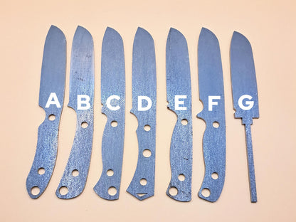 7 Inch Sheepsfoot Knife Blank (Unfinished): High Carbon or Stainless Steel, DIY Blade