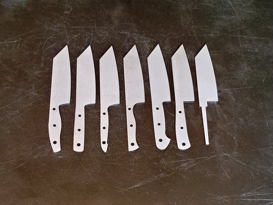 Bunka Chef Knife Blank (Unfinished): Stainless or High Carbon Steel, DIY Kitchen Knife
