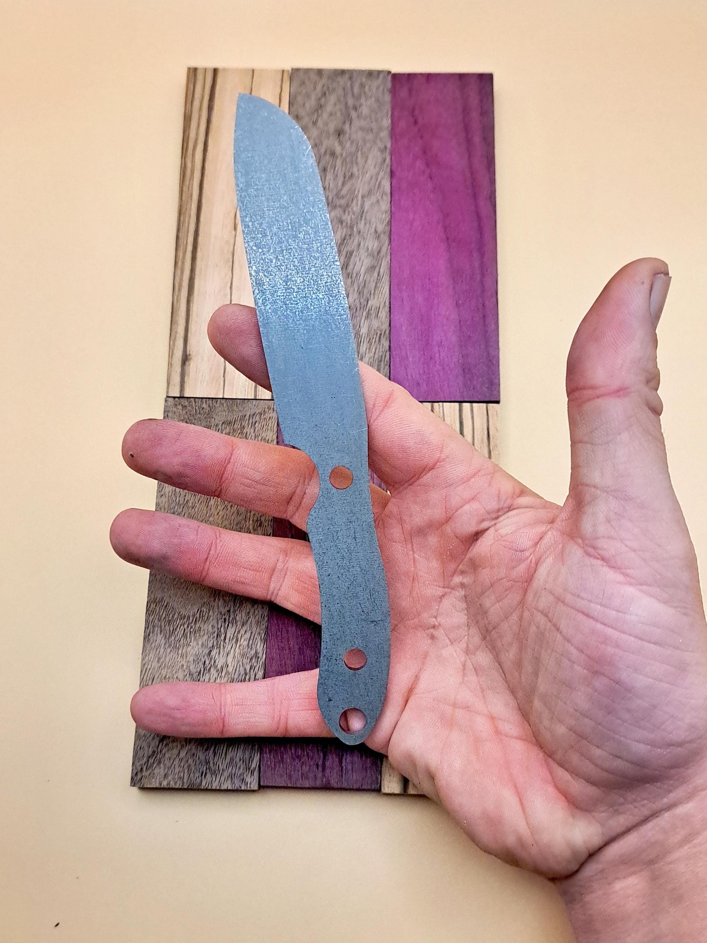 7 Inch Sheepsfoot Knife Blank (Unfinished): High Carbon or Stainless Steel, DIY Blade