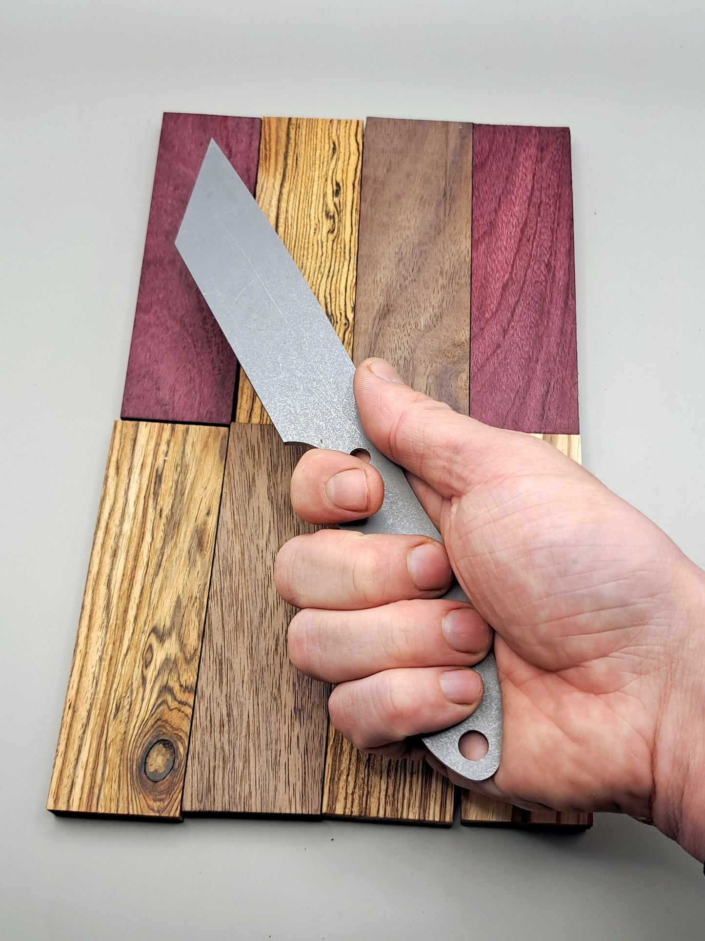 9 Inch Tanto Knife Blade Blank (Unfinished): High Carbon or Stainless Steel DIY Blade
