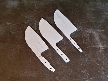 Serbian Cleaver Chef Knife Blank (Unfinished): Stainless or High Carbon Steel, DIY Kitchen Knife