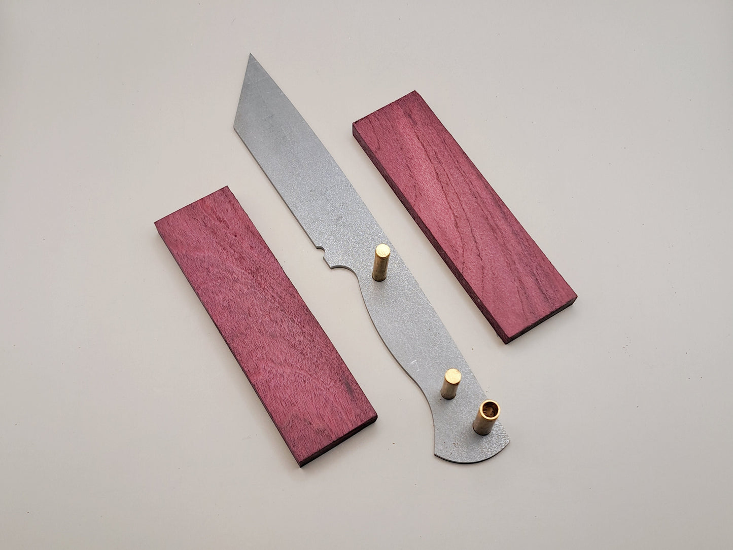 DIY Hunting Knife Making Kit: 9 Inch Tanto High Carbon Steel Blade, Exotic Wood Handles