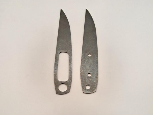 Tactical Drop Point Knife Blank (Unfinished): High Carbon Steel or Stainless Steel, DIY Blade
