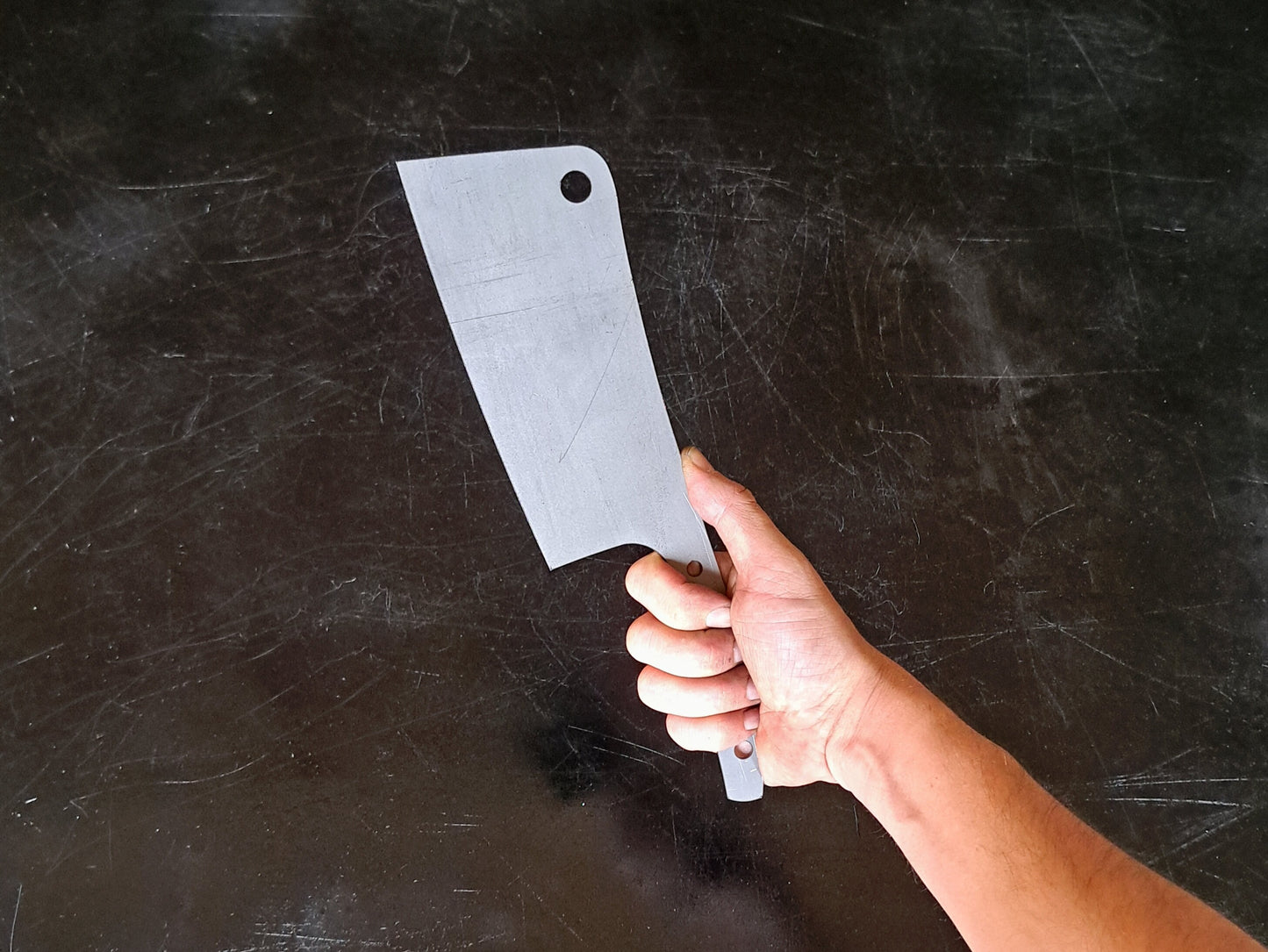 Cleaver Chef Knife Blade Blank (Unfinished): High Carbon or Stainless Steel, DIY Kitchen Knife