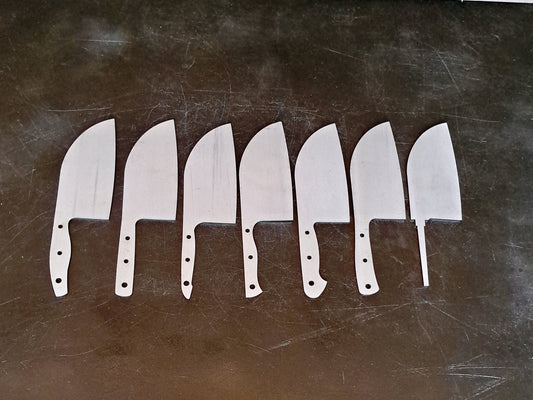 Serbian Cleaver Chef Knife Blank (Unfinished): Stainless or High Carbon Steel, DIY Kitchen Knife